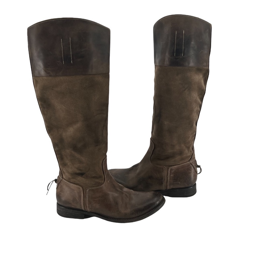 N.D.C. Brown Leather Gerda High Over The Knee Riding Boots Size 38 1/2 Women's